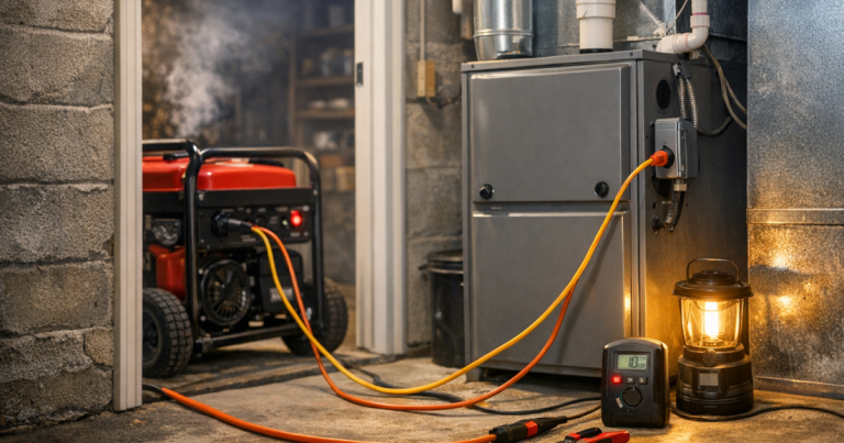 power a furnace with a portable generator