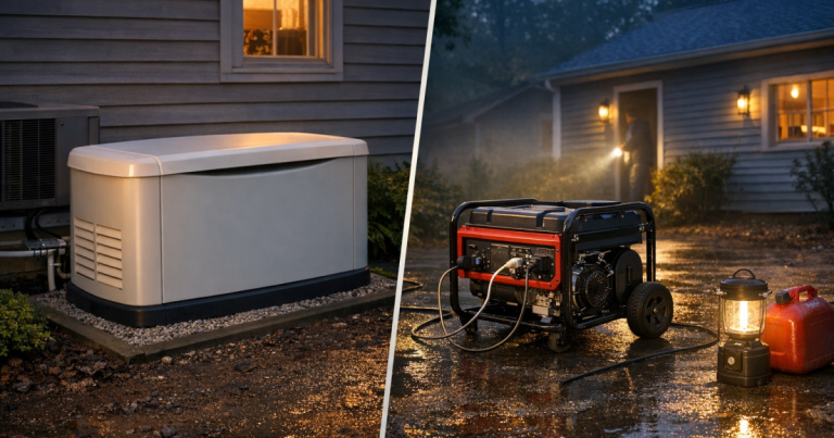 whole-house vs portable generators