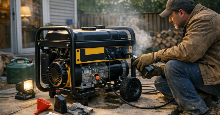 break in a portable generator