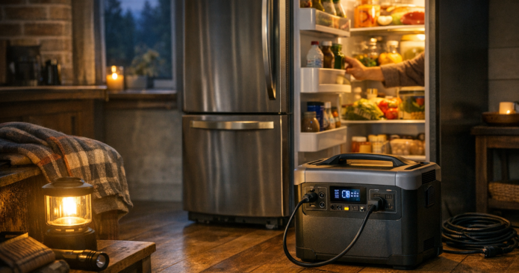 run a refrigerator on a portable power station