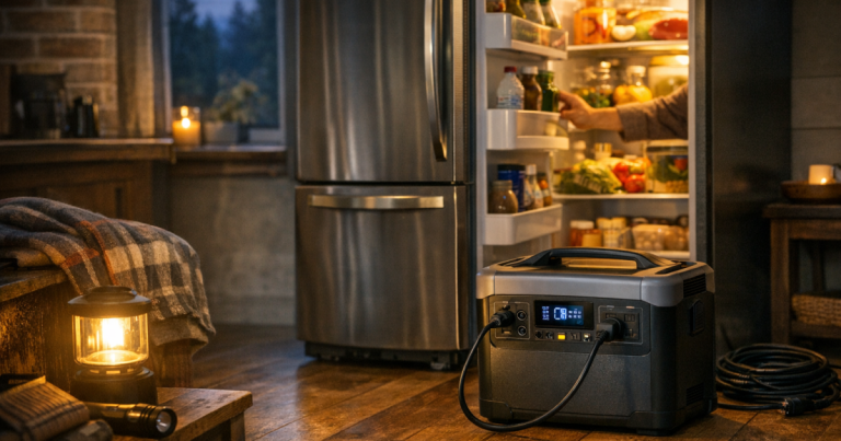 run a refrigerator on a portable power station