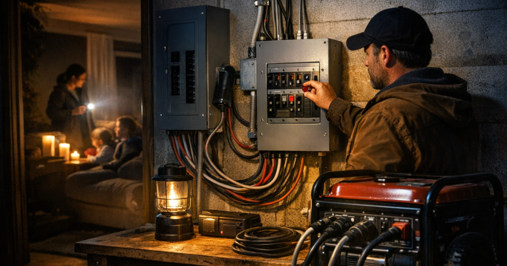 transfer switch during a blackout