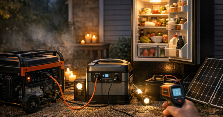 power a refrigerator safely